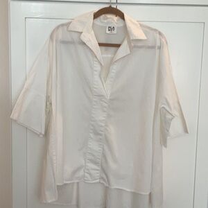 Elegant White Women's Tunic Top